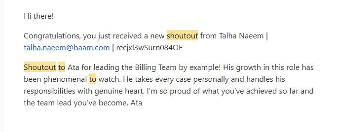 Shoutout screenshot