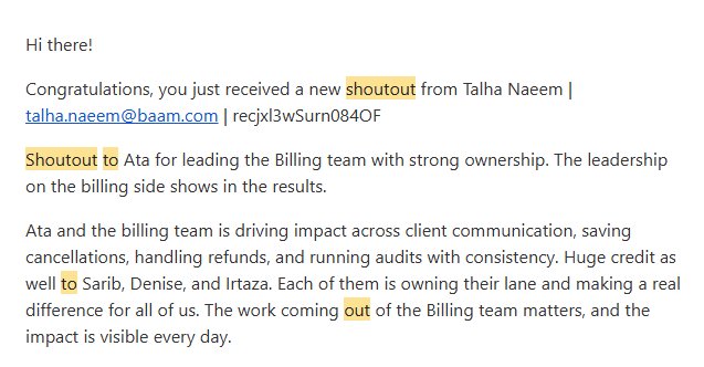 Shoutout screenshot